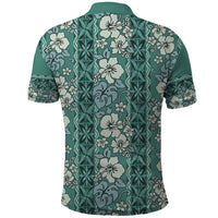 Hawaii Vintage Green Hibiscus Tapa Pattern Polo Shirt LT05 - Polynesian Pride