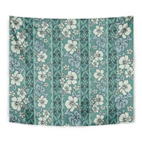 Hawaii Vintage Green Hibiscus Tapa Pattern Tapestry LT05 - Polynesian Pride
