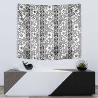 Hawaii Vintage Gray Hibiscus Tapa Pattern Tapestry LT05 - Polynesian Pride