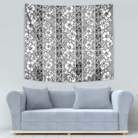 Hawaii Vintage Gray Hibiscus Tapa Pattern Tapestry LT05 - Polynesian Pride