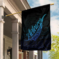 Aotearoa New Zealand Garden Flag Koru Fern Blue Gradient LT05 House Flag Blue - Polynesian Pride
