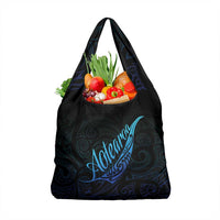 Aotearoa New Zealand Grocery Bag Koru Fern Blue Gradient