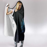 Aotearoa New Zealand Hooded Blanket Koru Fern Blue Gradient LT05 - Polynesian Pride