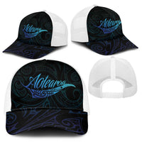 Aotearoa New Zealand Mesh Trucker Cap Koru Fern Blue Gradient - Polynesian Pride
