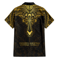 Personalized Polynesia Family Matching Long Sleeve Bodycon Dress and Hawaiian Shirt With Christian Cross LT05 - Polynesian Pride