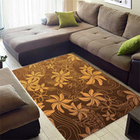 Tiare Tahiti Area Rug Brown Polynesia Motifs - Polynesian Pride