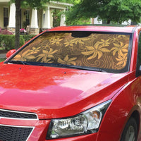 Tiare Tahiti Auto Sun Shade Brown Polynesia Motifs - Polynesian Pride