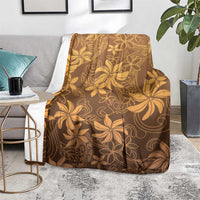 Tiare Tahiti Blanket Brown Polynesia Motifs - Polynesian Pride