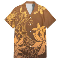 Tiare Tahiti Family Matching Long Sleeve Bodycon Dress and Hawaiian Shirt Brown Polynesia Motifs - Polynesian Pride