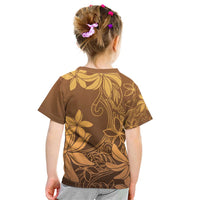 Tiare Tahiti Kid T Shirt Brown Polynesia Motifs - Polynesian Pride