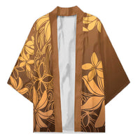 Tiare Tahiti Kimono Brown Polynesia Motifs - Polynesian Pride