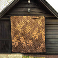 Tiare Tahiti Quilt Brown Polynesia Motifs - Polynesian Pride