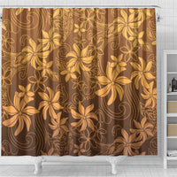 Tiare Tahiti Shower Curtain Brown Polynesia Motifs - Polynesian Pride