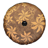 Tiare Tahiti Spare Tire Cover Brown Polynesia Motifs - Polynesian Pride