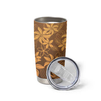 Tiare Tahiti Tumbler Cup Brown Polynesia Motifs - Polynesian Pride