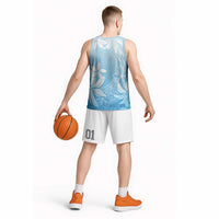 Tiare Tahiti Basketball Jersey Blue Polynesia Motifs - Polynesian Pride