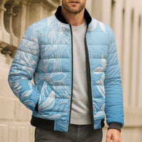 Tiare Tahiti Bomber Puffer Jacket Blue Polynesia Motifs - Polynesian Pride