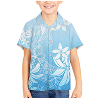 Tiare Tahiti Family Matching Mermaid Dress and Hawaiian Shirt Blue Polynesia Motifs - Polynesian Pride