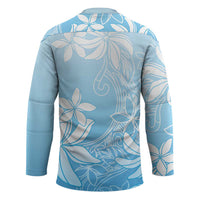 Tiare Tahiti Hockey Jersey Blue Polynesia Motifs - Polynesian Pride