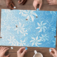 Tiare Tahiti Puzzle Blue Polynesia Motifs - Polynesian Pride