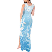 Tiare Tahiti Tank Maxi Dress Blue Polynesia Motifs - Polynesian Pride