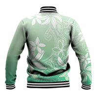 Tiare Tahiti Baseball Jacket Matcha Polynesia Motifs - Polynesian Pride