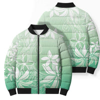 Tiare Tahiti Bomber Puffer Jacket Matcha Polynesia Motifs - Polynesian Pride