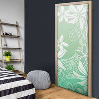 Tiare Tahiti Door Cover Matcha Polynesia Motifs - Polynesian Pride