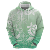 Tiare Tahiti Hoodie Matcha Polynesia Motifs - Polynesian Pride