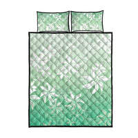 Tiare Tahiti Quilt Bed Set Matcha Polynesia Motifs - Polynesian Pride