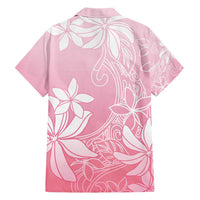 Tiare Tahiti Family Matching Short Sleeve Bodycon Dress and Hawaiian Shirt Pink Polynesia Motifs - Polynesian Pride
