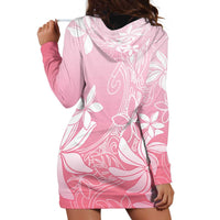 Tiare Tahiti Hoodie Dress Pink Polynesia Motifs - Polynesian Pride