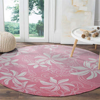 Tiare Tahiti Round Carpet Pink Polynesia Motifs - Polynesian Pride