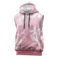 Tiare Tahiti Sleeveless Hoodie Pink Polynesia Motifs - Polynesian Pride