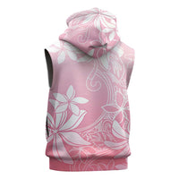 Tiare Tahiti Sleeveless Hoodie Pink Polynesia Motifs - Polynesian Pride