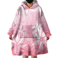 Tiare Tahiti Wearable Blanket Hoodie Pink Polynesia Motifs - Polynesian Pride