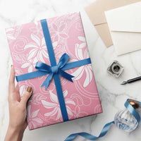 Tiare Tahiti Wrapping Paper Pink Polynesia Motifs - Polynesian Pride