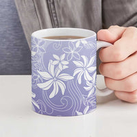 Tiare Tahiti Ceramic Mug Purple Polynesia Motifs - Polynesian Pride