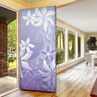 Tiare Tahiti Door Cover Purple Polynesia Motifs - Polynesian Pride