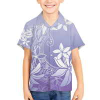 Tiare Tahiti Family Matching Puletasi and Hawaiian Shirt Purple Polynesia Motifs - Polynesian Pride