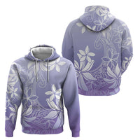 Tiare Tahiti Hoodie Purple Polynesia Motifs - Polynesian Pride