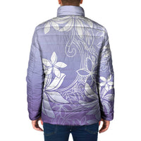 Tiare Tahiti Padded Jacket Purple Polynesia Motifs - Polynesian Pride