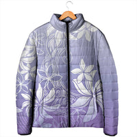 Tiare Tahiti Padded Jacket Purple Polynesia Motifs - Polynesian Pride