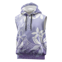 Tiare Tahiti Sleeveless Hoodie Purple Polynesia Motifs - Polynesian Pride