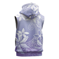 Tiare Tahiti Sleeveless Hoodie Purple Polynesia Motifs - Polynesian Pride
