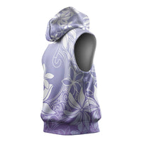 Tiare Tahiti Sleeveless Hoodie Purple Polynesia Motifs - Polynesian Pride