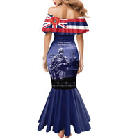 Hawaii Pearl Harbor Remembrance Day Family Matching Mermaid Dress and Hawaiian Shirt Flag Style