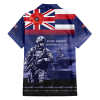 Hawaii Pearl Harbor Remembrance Day Family Matching Off The Shoulder Long Sleeve Dress and Hawaiian Shirt Flag Style