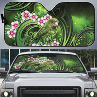 New Zealand Aotearoa Kakapo Auto Sun Shade Maori Pattern With Manuka Galaxy Style - Polynesian Pride