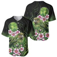 New Zealand Aotearoa Kakapo Baseball Jersey Maori Pattern With Manuka Galaxy Style LT05 - Polynesian Pride